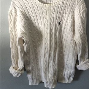 White polo sweater